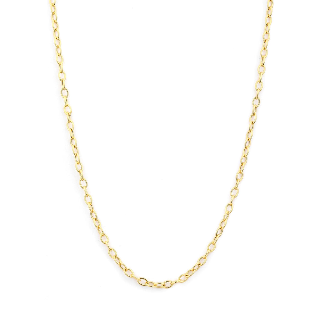 Syna 18k yellow gold, 2.5mm cable link chain; 18 inch.