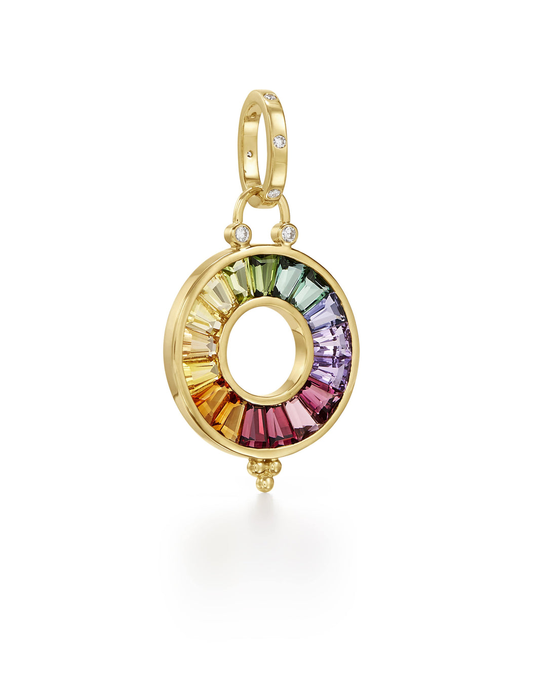 18K YELLOW GOLD "COLOR WHEEL" PENDANT