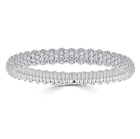 18K WHITE GOLD STRETCH DIAMOND BRACELET CONTAINING 10.47CTS., TOTAL WEIGHT