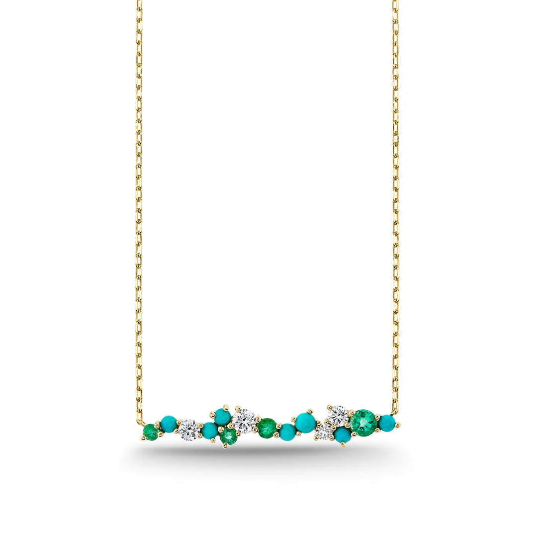 14K YELLOW GOLD COCKTAIL BAR NECKLACE (LENGTH 18XLS")