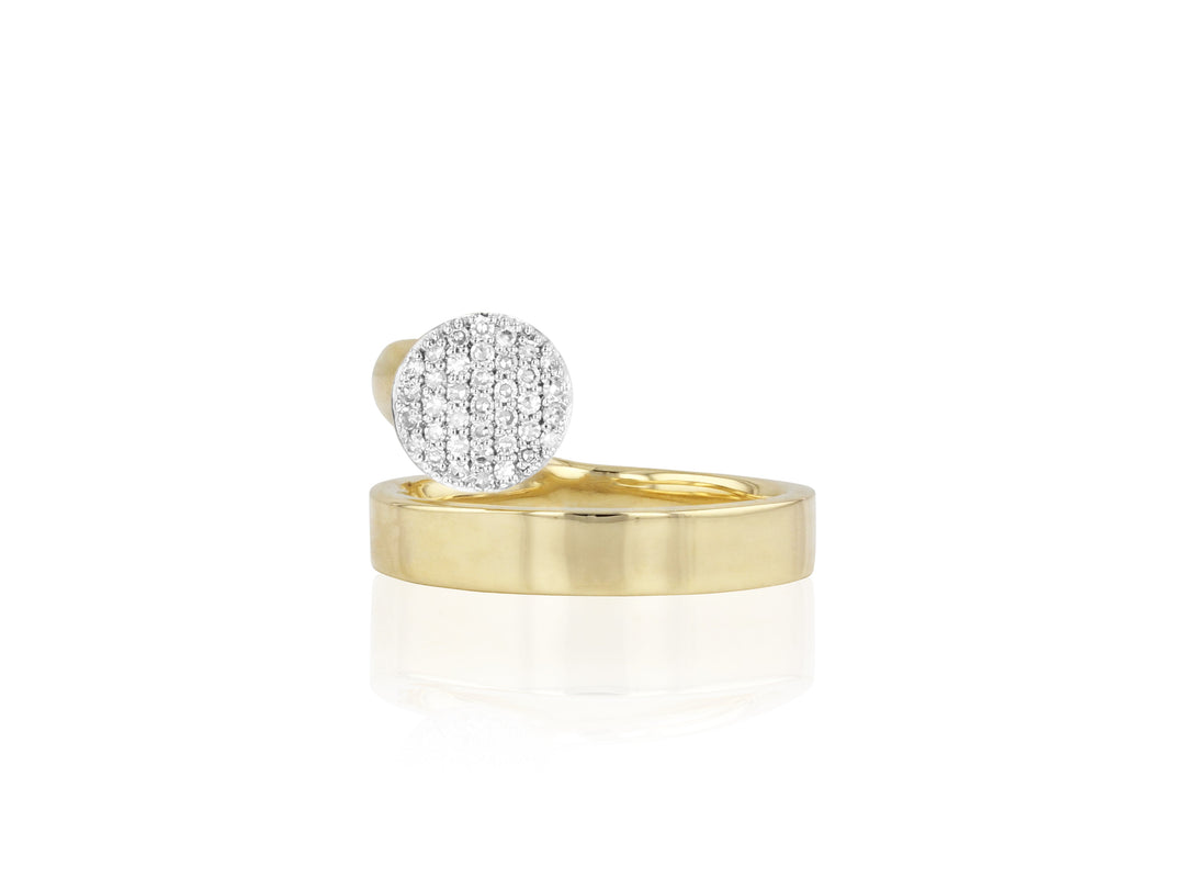Yellow Gold and Diamond Mini Infinity Oh Hi Ring; 32 Diamonds, 0.20tcw
